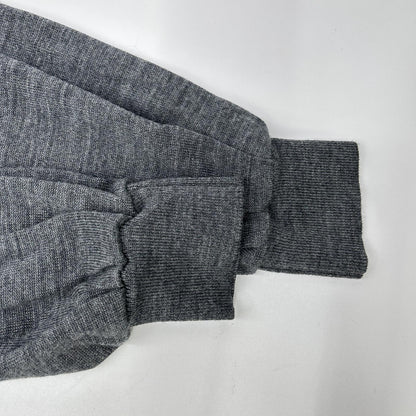 Rene ルネ 24AW 5442040 グレー ウール フリルデザイン ハイネックジップアップニット トップス