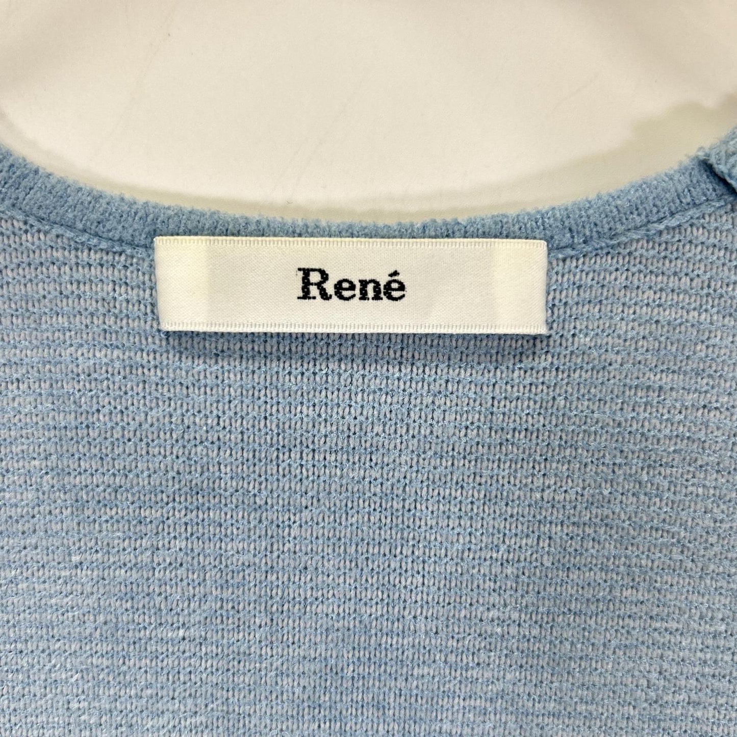 Rene ルネ 6042380 ライトブルー レーヨンウール パイル ショートカーディガン トップス