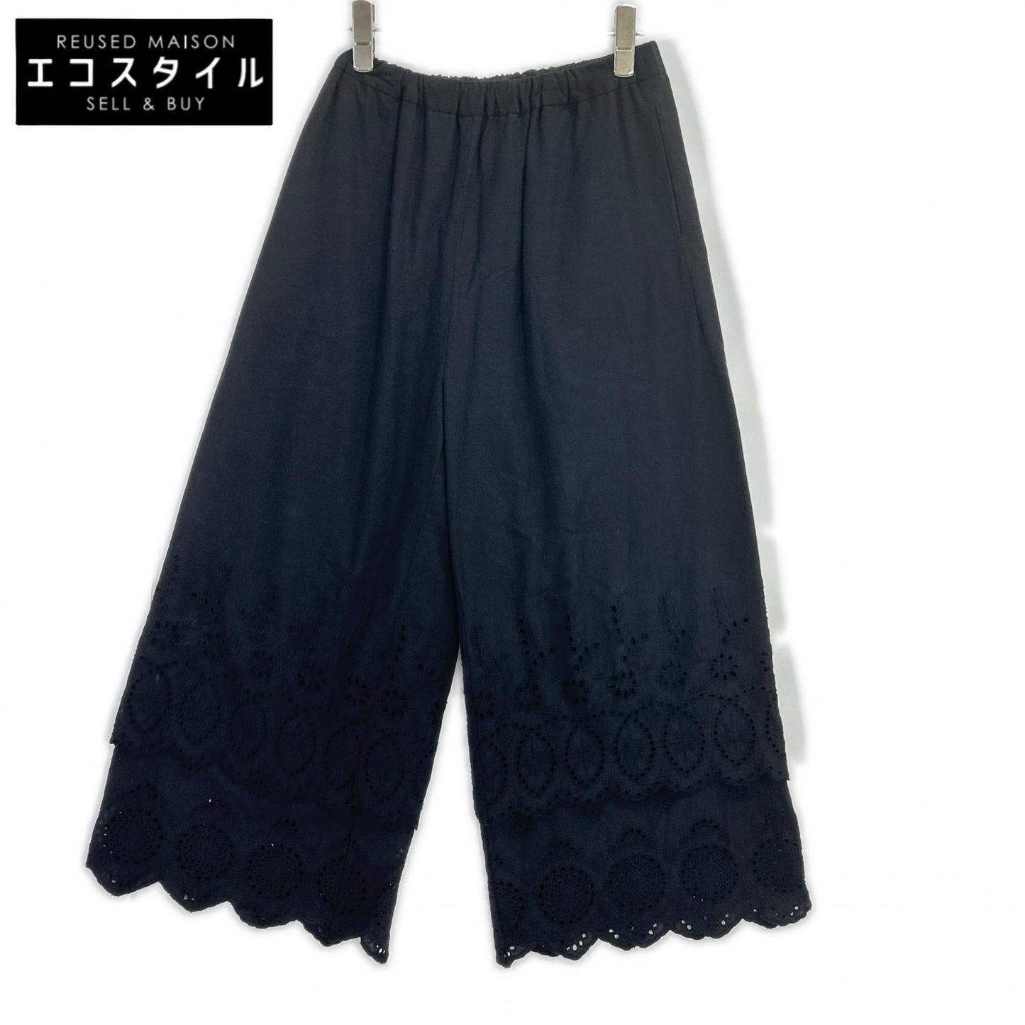 SINME シンメ SS14-17 ブラック M-short コットンレースパンツ ボトムス