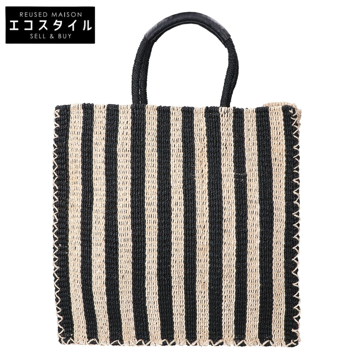 loin. ロワン 【美品】ストライプ ラフィア トートバッグ