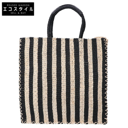 loin. ロワン 【美品】ストライプ ラフィア トートバッグ