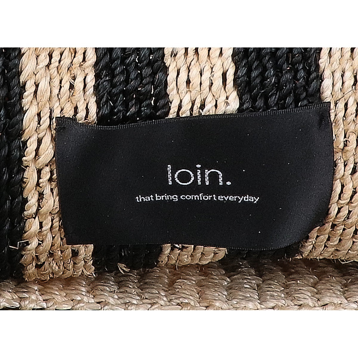 loin. ロワン 【美品】ストライプ ラフィア トートバッグ