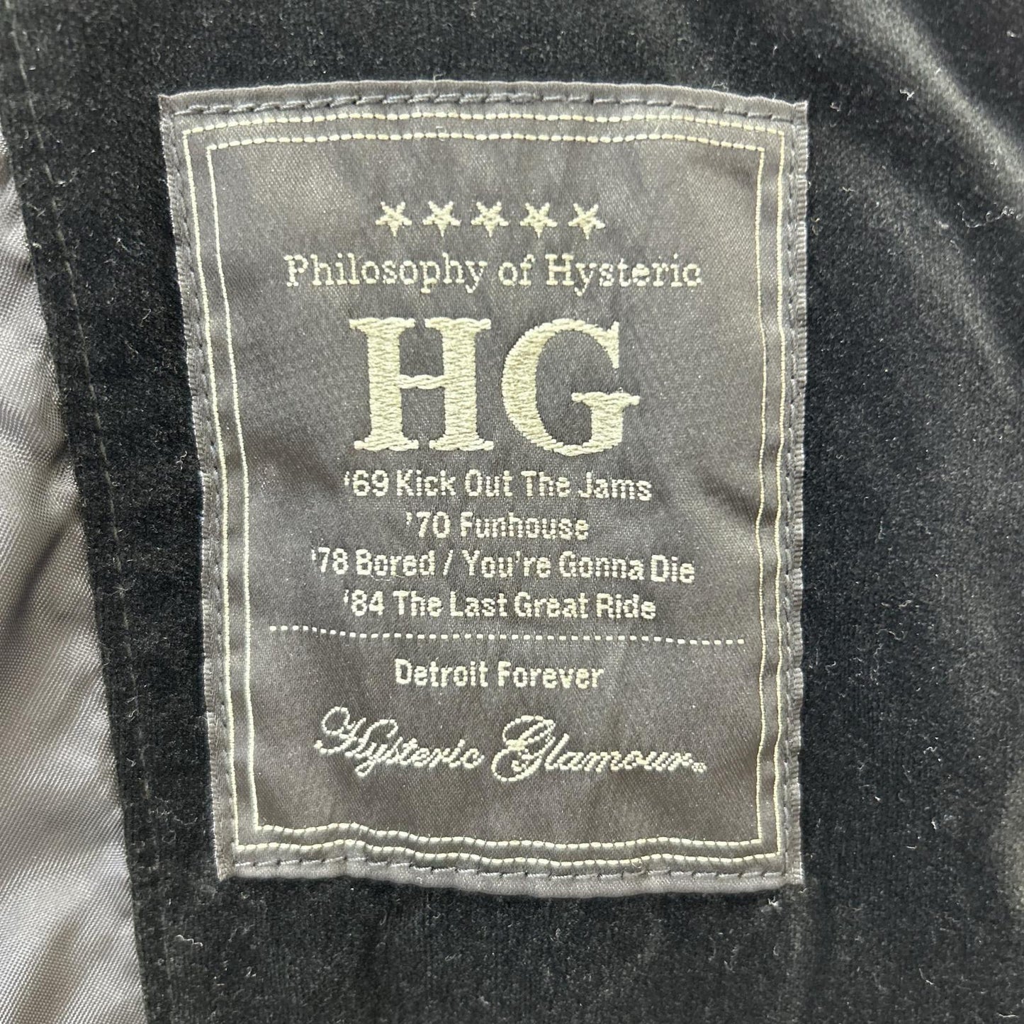 HYSTERIC GLAMOUR ヒステリックグラマー ブラック ダブルブレスト ベロアロングコート コート