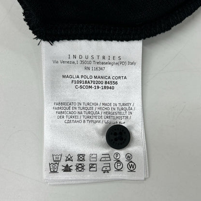 MONCLER モンクレール 19年製 ブラック MAGLIA POLO MANICA CORTA ラバーワッペン半袖ポロシャツ トップス