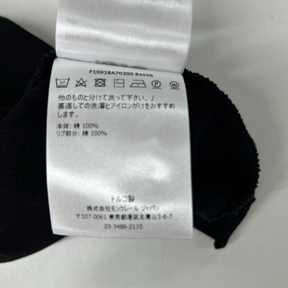 MONCLER モンクレール 19年製 ブラック MAGLIA POLO MANICA CORTA ラバーワッペン半袖ポロシャツ トップス