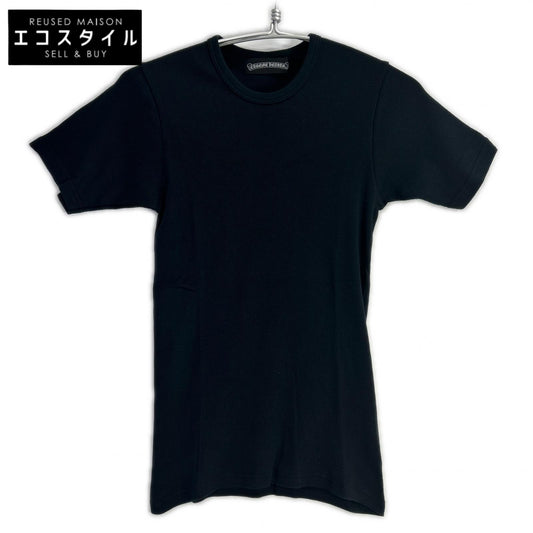 Chrome hearts クロムハーツ ブラック リブニットTシャツ byグンゼ トップス