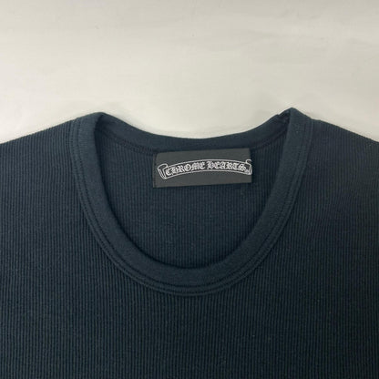 Chrome hearts クロムハーツ ブラック リブニットTシャツ byグンゼ トップス