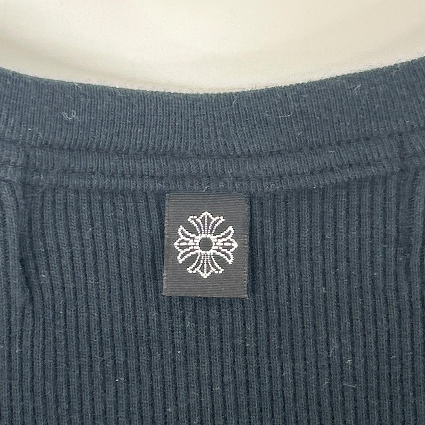 Chrome hearts クロムハーツ ブラック リブニットTシャツ byグンゼ トップス