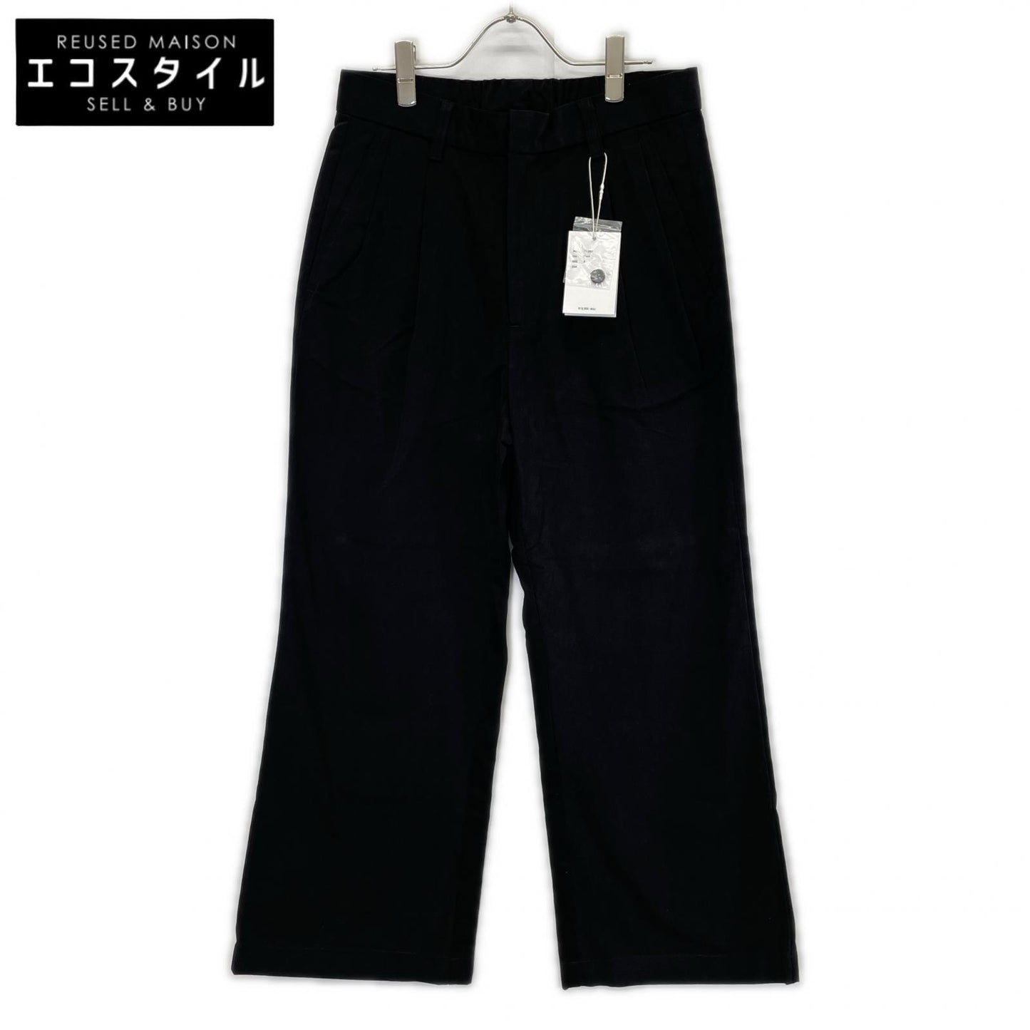 RETOUCH リタッチ RT-CH01 ブラック 2Tuck Wide Slacks/ワイドスラックスパンツ ボトムス