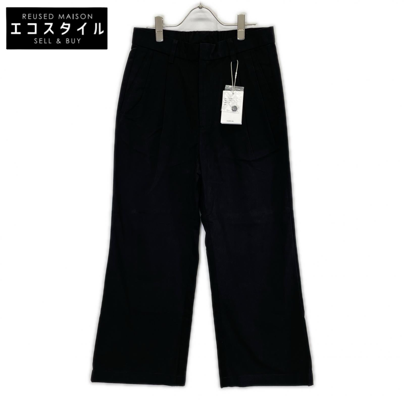 RETOUCH リタッチ RT-CH01 ブラック 2Tuck Wide Slacks/ワイドスラックスパンツ ボトムス