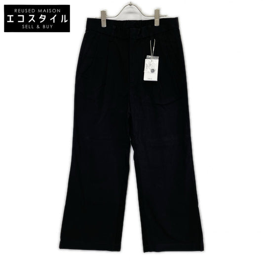 RETOUCH RT-CH01 Black 2-Tuck Wide Slacks/Wide Slacks Pants Bottoms