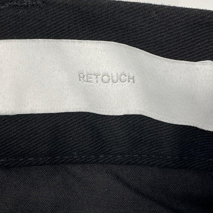 RETOUCH リタッチ RT-CH01 ブラック 2Tuck Wide Slacks/ワイドスラックスパンツ ボトムス