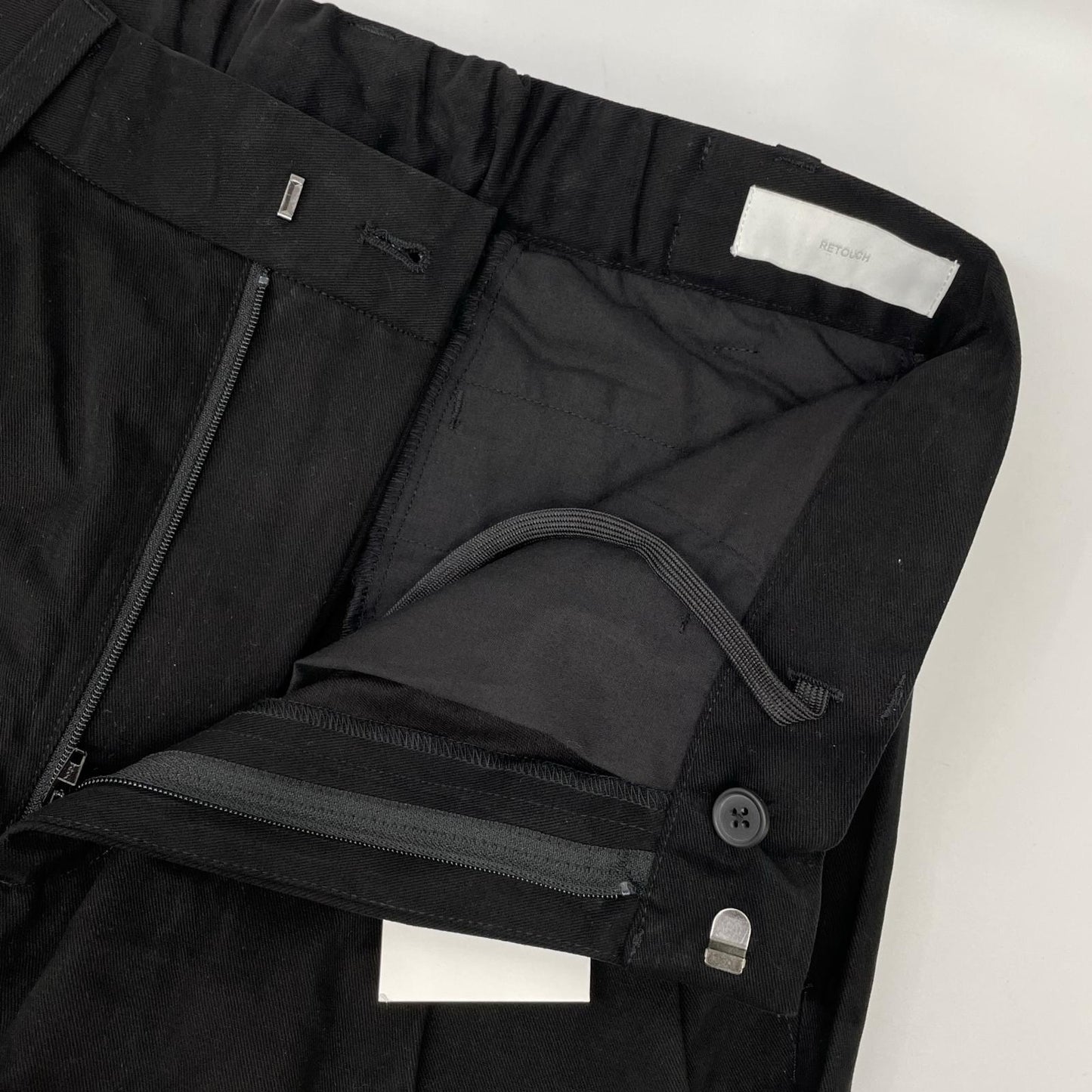 RETOUCH リタッチ RT-CH01 ブラック 2Tuck Wide Slacks/ワイドスラックスパンツ ボトムス