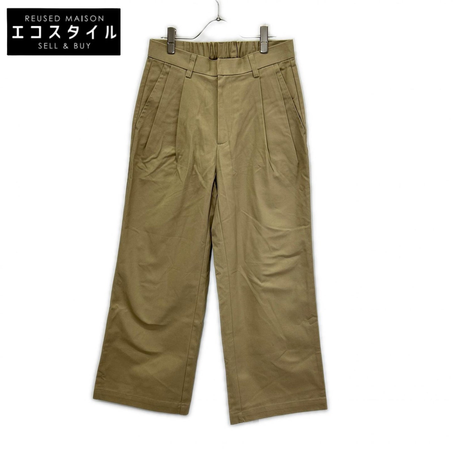RETOUCH リタッチ RT-CH01 ベージュ 2Tuck Wide Slacks/ワイドスラックスパンツ ボトムス