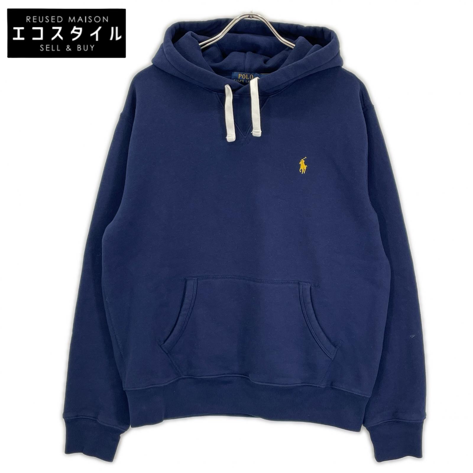 POLObyRalphLauren ポロラルフローレン ネイビー コットン プルオーバー フーディー トップス