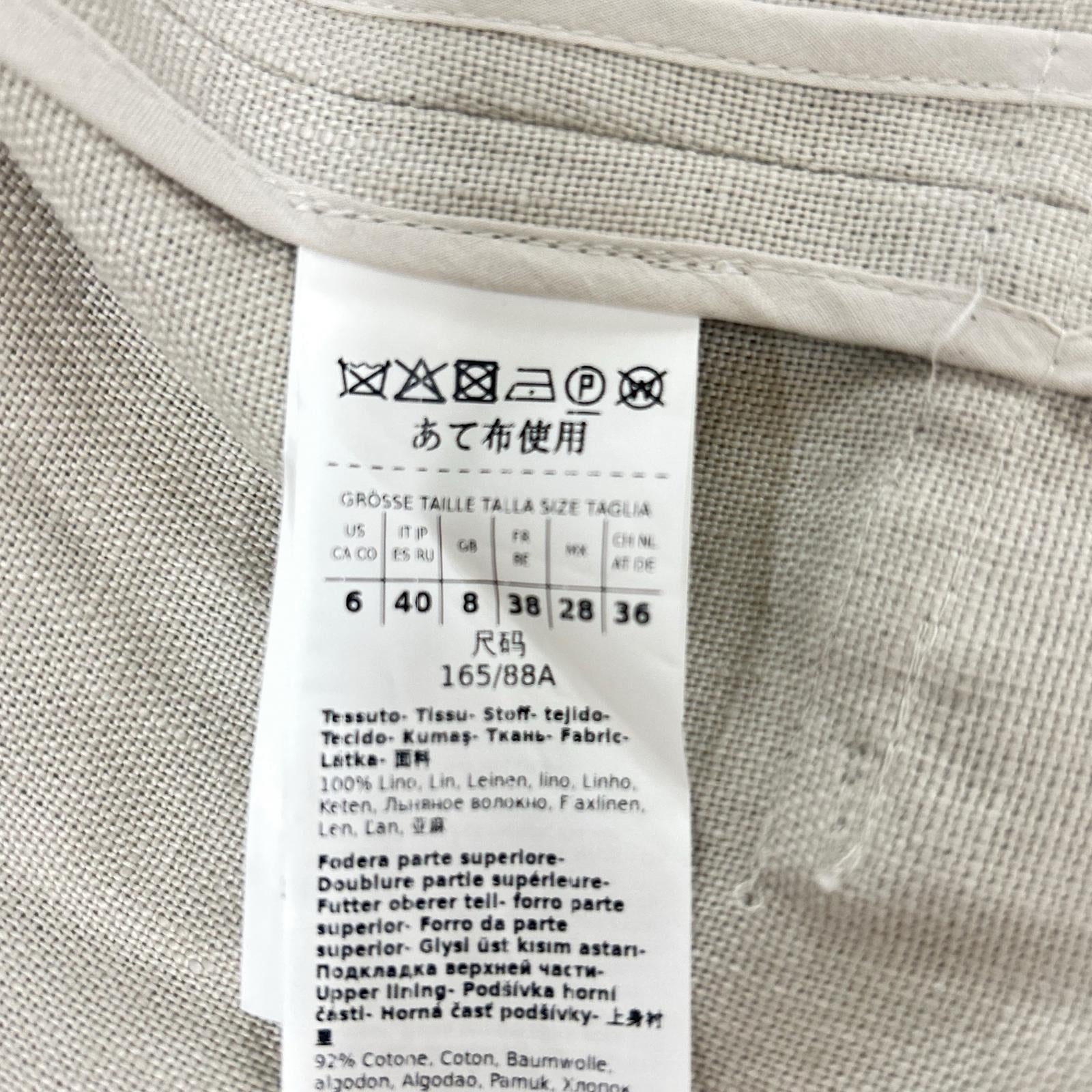 S MaxMara エスマックスマーラ 23904109326 ライトグレー リネン ダブルブレスト テーラードジャケット ジャケット
