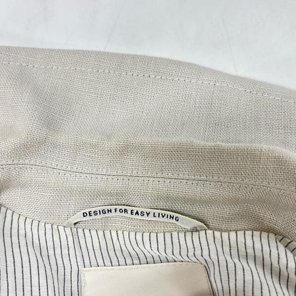 S MaxMara エスマックスマーラ 23904109326 Light Gray Linen Double-Breasted Tailored Jacket Jacket