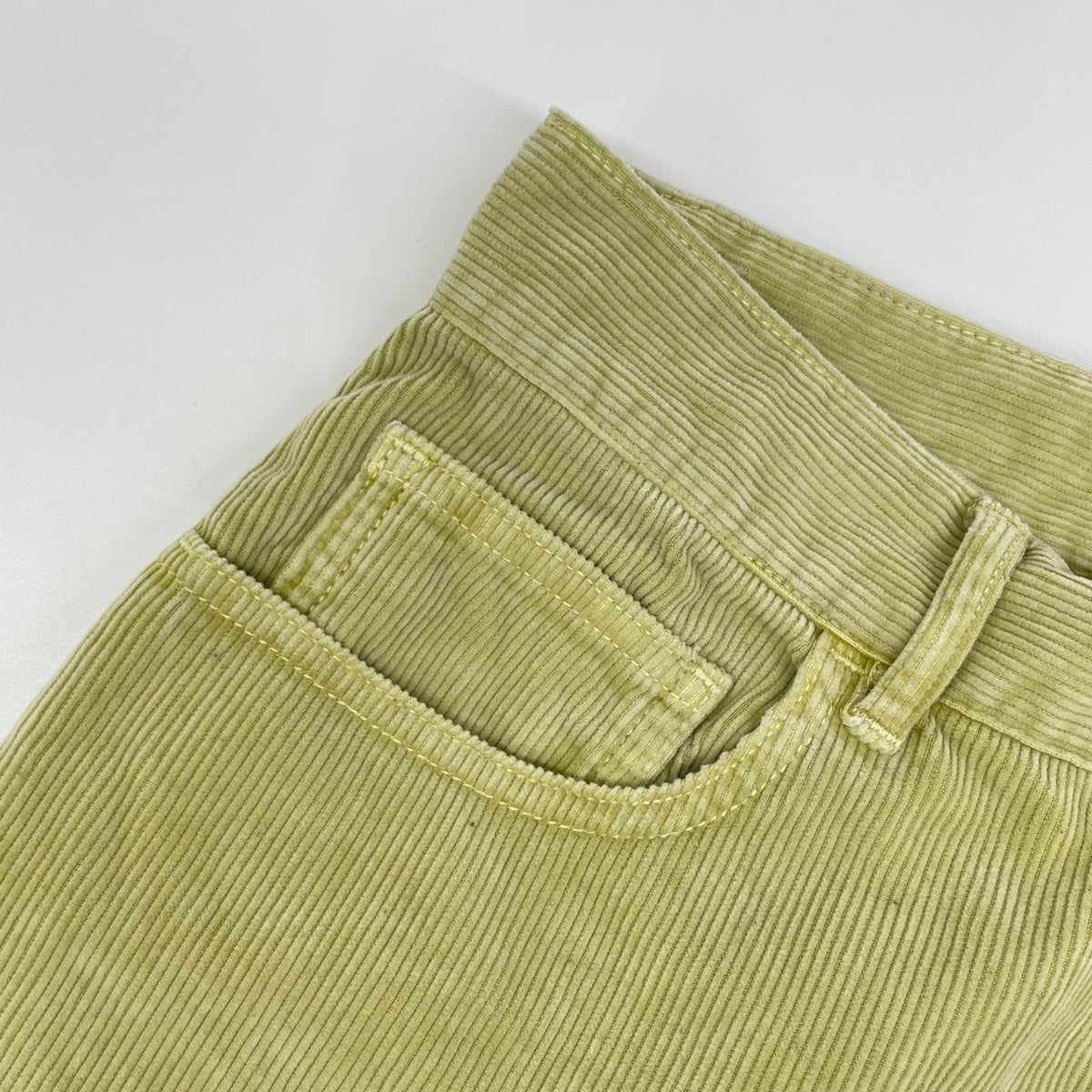AURALEE オーラリー A25AP04FC 25AW DUSTY LIME/ダスティーライム PIGMENT DYED FINX CORDUROY WIDE 5P PANTS コーデュロイパンツ ボトムス