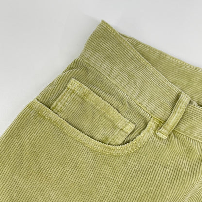 AURALEE オーラリー A25AP04FC 25AW DUSTY LIME/ダスティーライム PIGMENT DYED FINX CORDUROY WIDE 5P PANTS コーデュロイパンツ ボトムス