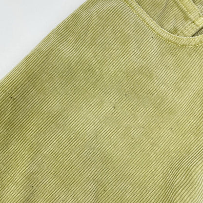 AURALEE オーラリー A25AP04FC 25AW DUSTY LIME/ダスティーライム PIGMENT DYED FINX CORDUROY WIDE 5P PANTS コーデュロイパンツ ボトムス