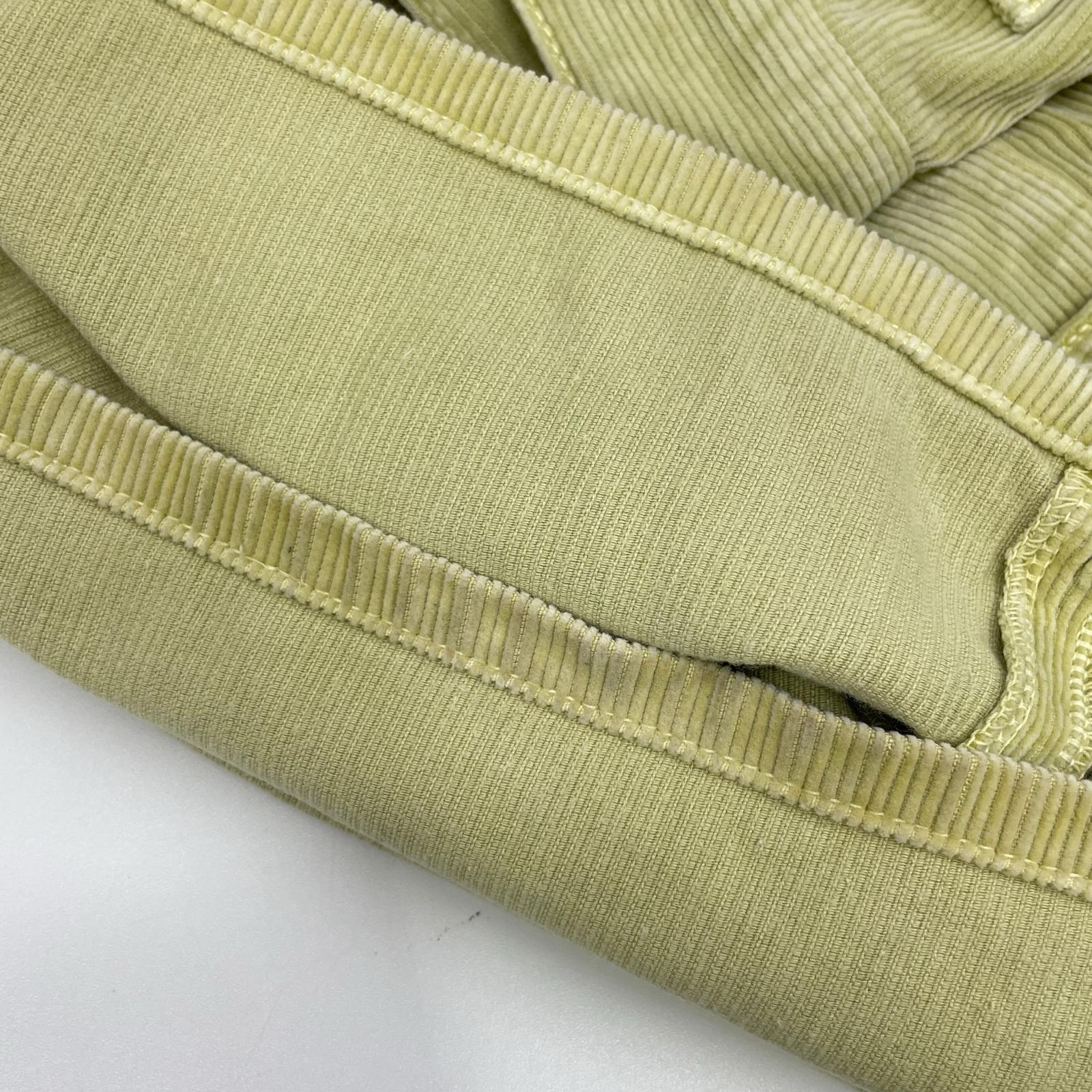 AURALEE オーラリー A25AP04FC 25AW DUSTY LIME/ダスティーライム PIGMENT DYED FINX CORDUROY WIDE 5P PANTS コーデュロイパンツ ボトムス