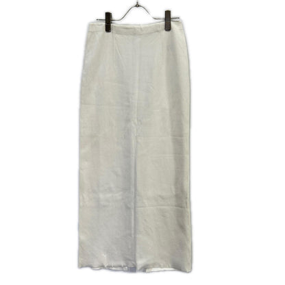 AURALEE オーラリー A25SS02WF 25SS ホワイト COTTON SILK STRETCH DOUBLE FACE KNIT SKIRT バックスリットニットストレッチスカート スカート