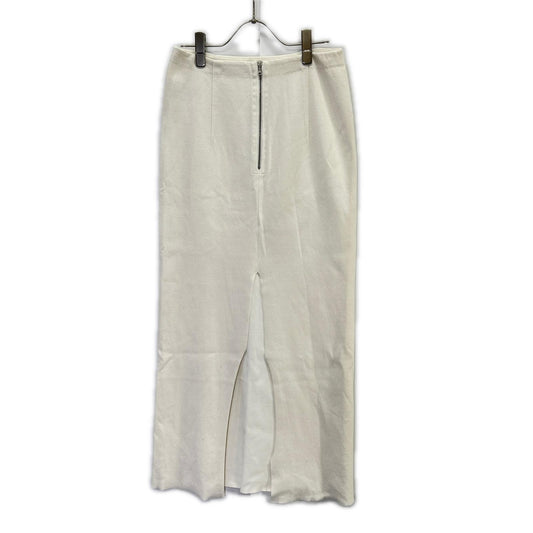 AURALEE オーラリー A25SS02WF 25SS ホワイト COTTON SILK STRETCH DOUBLE FACE KNIT SKIRT バックスリットニットストレッチスカート スカート