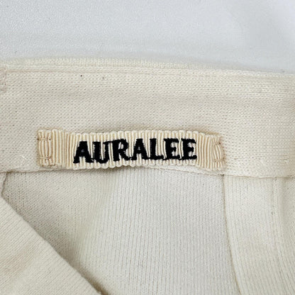 AURALEE オーラリー A25SS02WF 25SS ホワイト COTTON SILK STRETCH DOUBLE FACE KNIT SKIRT バックスリットニットストレッチスカート スカート