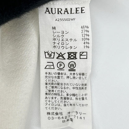 AURALEE オーラリー A25SS02WF 25SS ホワイト COTTON SILK STRETCH DOUBLE FACE KNIT SKIRT バックスリットニットストレッチスカート スカート