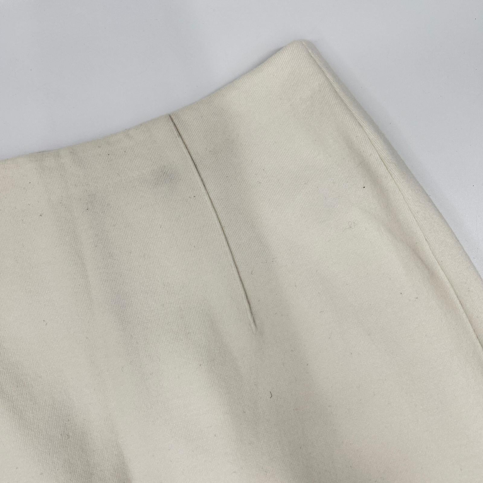 AURALEE オーラリー A25SS02WF 25SS ホワイト COTTON SILK STRETCH DOUBLE FACE KNIT SKIRT バックスリットニットストレッチスカート スカート