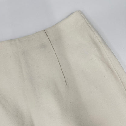 AURALEE オーラリー A25SS02WF 25SS ホワイト COTTON SILK STRETCH DOUBLE FACE KNIT SKIRT バックスリットニットストレッチスカート スカート