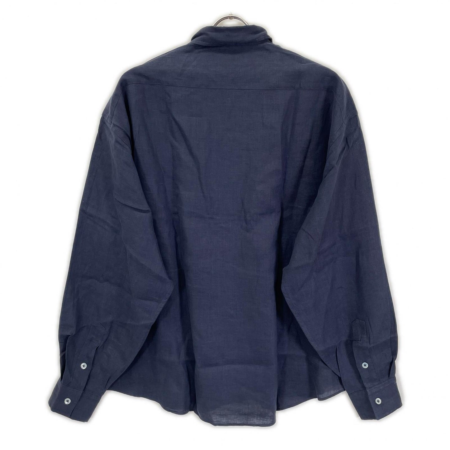 Porter Classic ポータークラシック ネイビー リネン100 ROLL UP/ロールアップ シャツ トップス