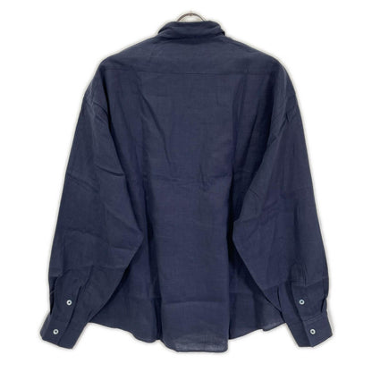 Porter Classic ポータークラシック ネイビー リネン100 ROLL UP/ロールアップ シャツ トップス