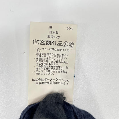Porter Classic ポータークラシック ネイビー リネン100 ROLL UP/ロールアップ シャツ トップス
