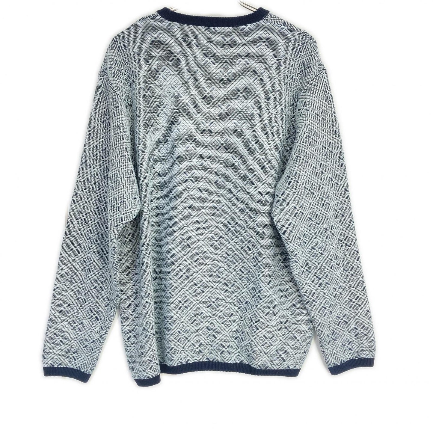Porter Classic ポータークラシック グレー×ブラック こぎん刺し KOGIN KNIT CREWNECK/コギン ニット クルーネック トップス