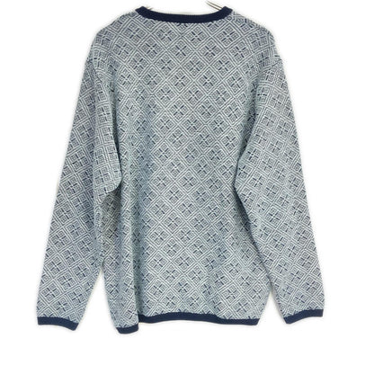 Porter Classic ポータークラシック グレー×ブラック こぎん刺し KOGIN KNIT CREWNECK/コギン ニット クルーネック トップス