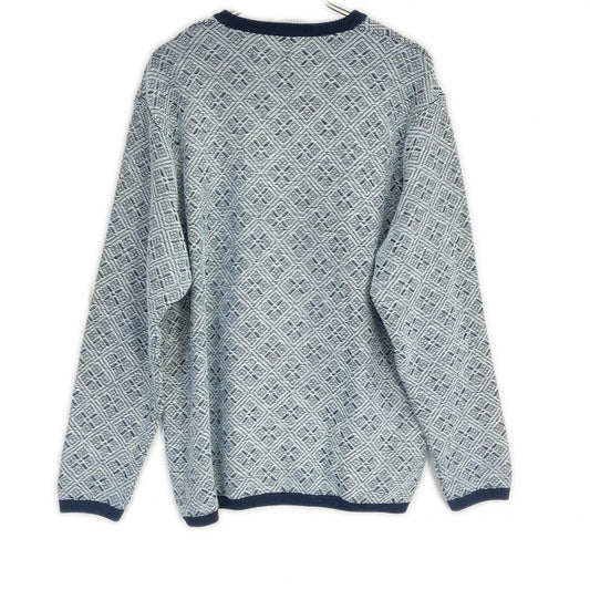 Porter Classic ポータークラシック グレー×ブラック こぎん刺し KOGIN KNIT CREWNECK/コギン ニット クルーネック トップス