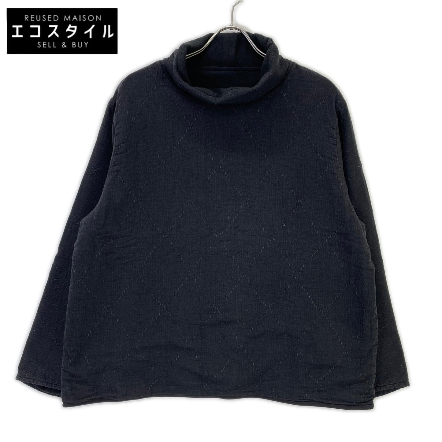 Porter Classic ポータークラシック ブラック SASHIKO STRETCH BEATNIK TURTLENECK/刺し子 ストレッチ ビートニックタートルネック トップス