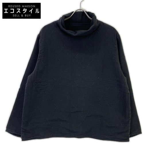 Porter Classic ポータークラシック ブラック SASHIKO STRETCH BEATNIK TURTLENECK/刺し子 ストレッチ ビートニックタートルネック トップス