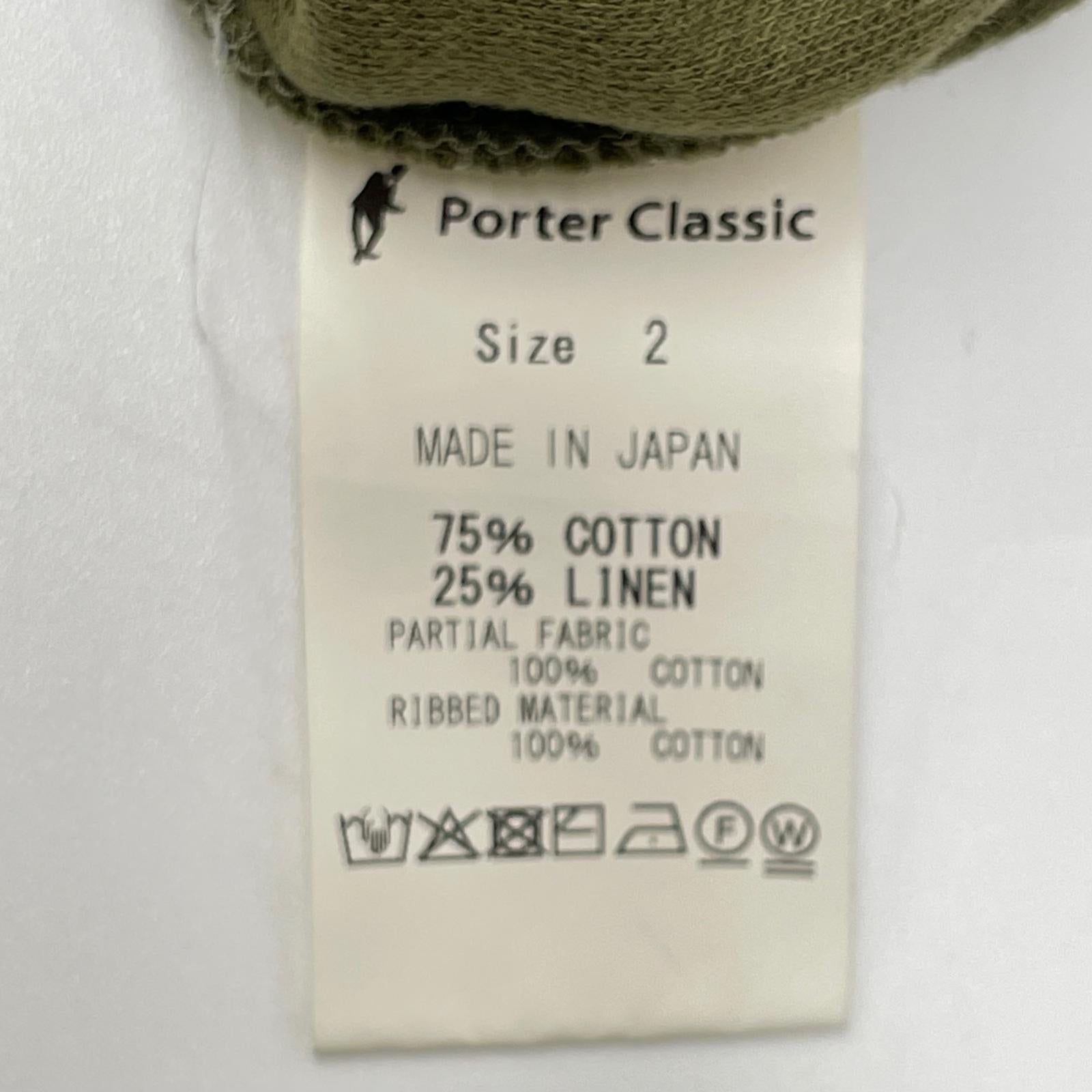 Porter Classic ポータークラシック カーキ パイル生地 SUMMER PILE STHIRT/サマーパイルシャツ トップス