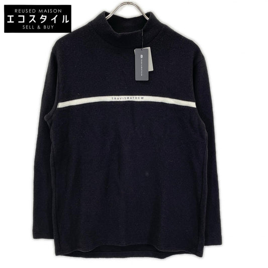 Travis Mathew トラヴィスマシュー ブラック Chest Line Mock 2 モックネック スウェット トップス