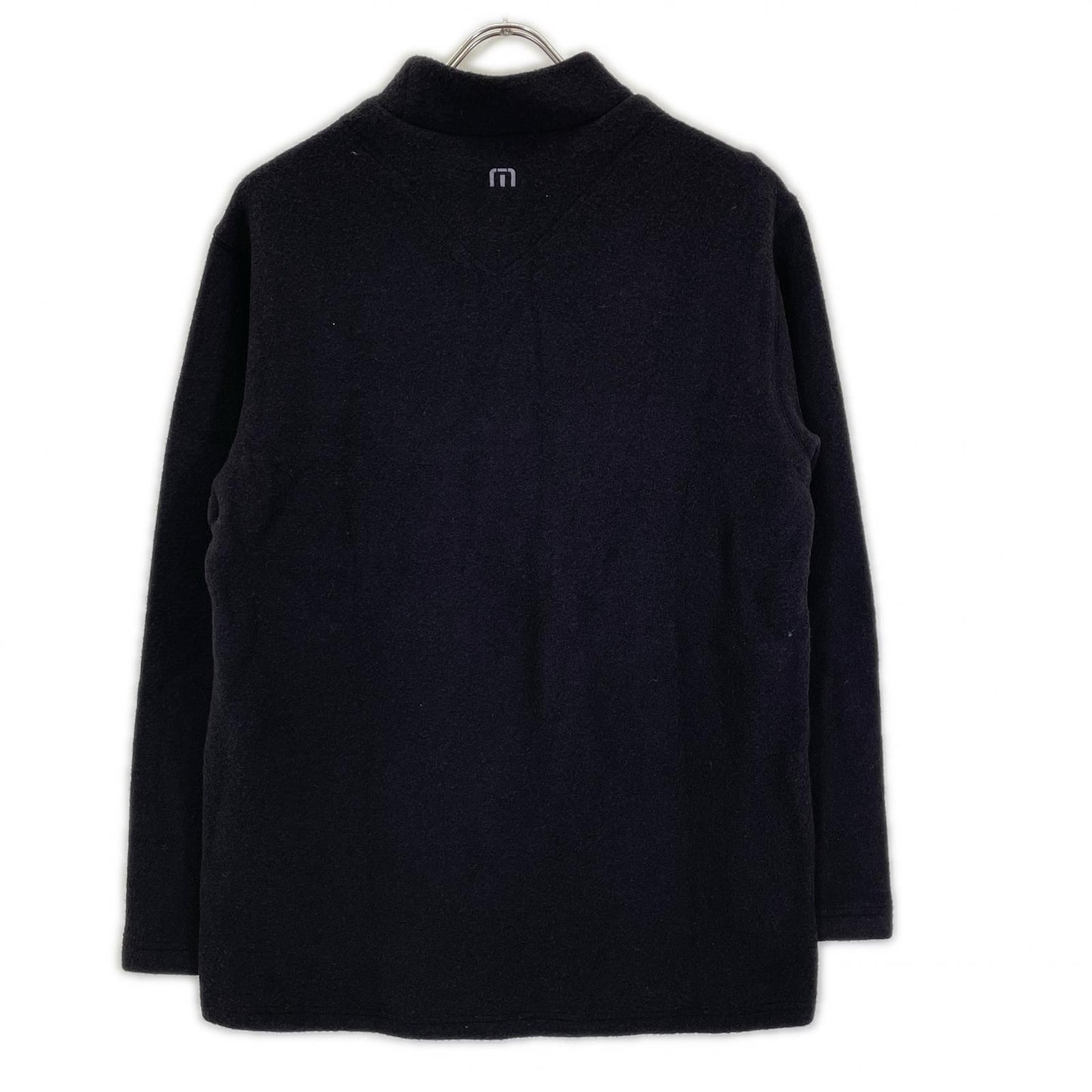 Travis Mathew トラヴィスマシュー ブラック Chest Line Mock 2 モックネック スウェット トップス