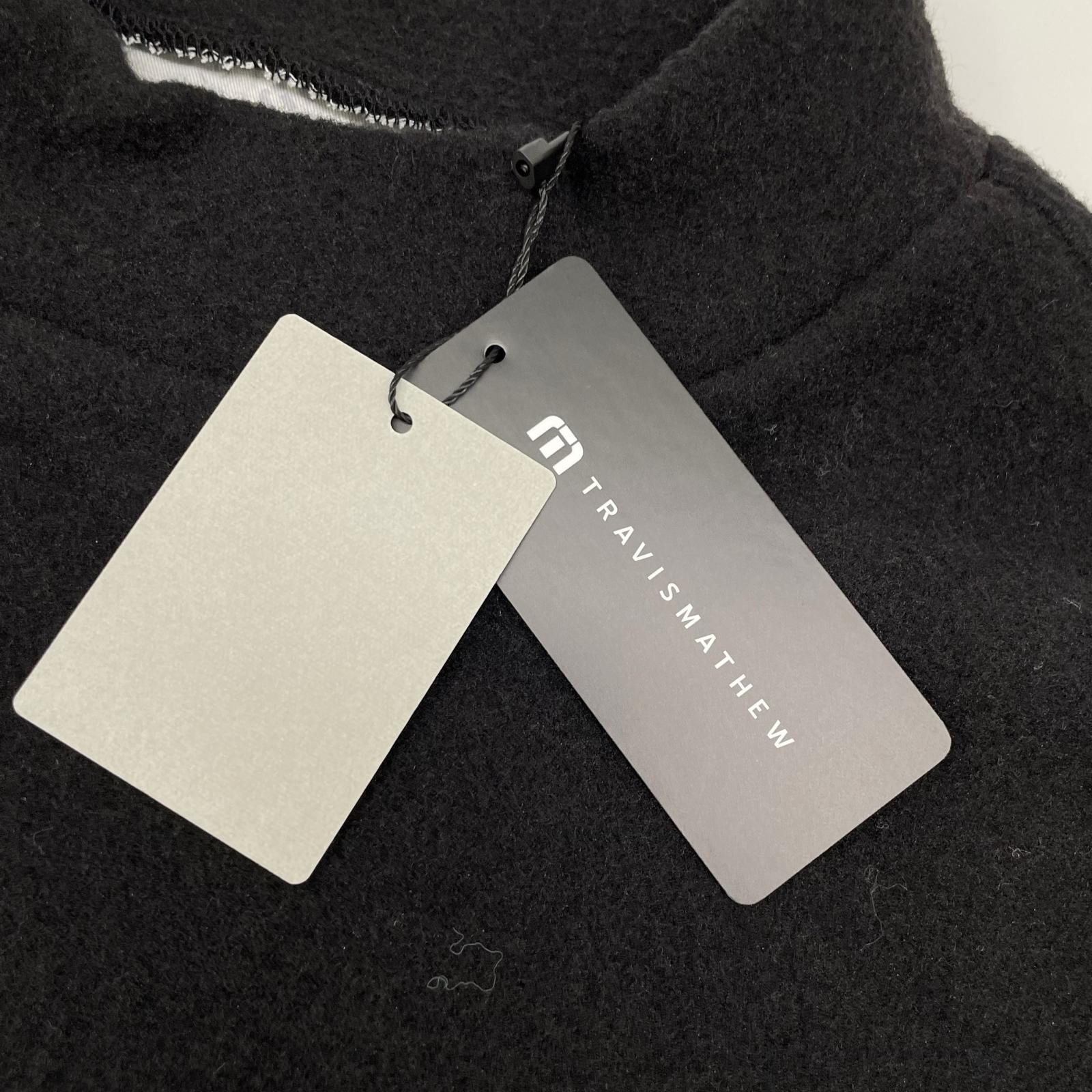 Travis Mathew トラヴィスマシュー ブラック Chest Line Mock 2 モックネック スウェット トップス