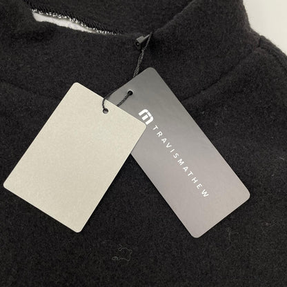 Travis Mathew トラヴィスマシュー ブラック Chest Line Mock 2 モックネック スウェット トップス