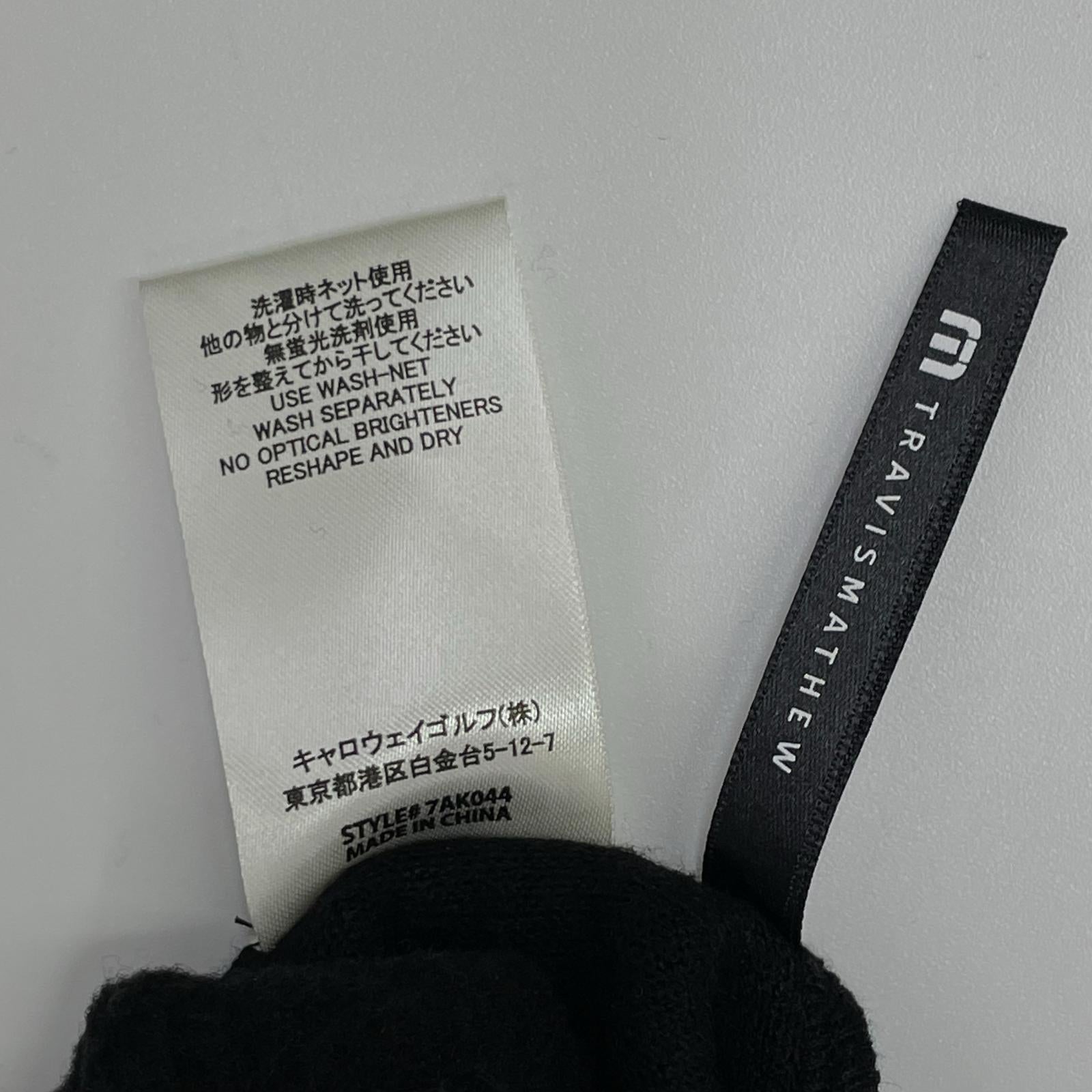 Travis Mathew トラヴィスマシュー ブラック Chest Line Mock 2 モックネック スウェット トップス
