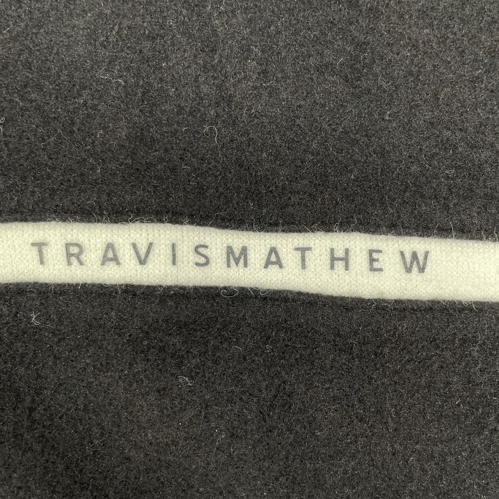 Travis Mathew トラヴィスマシュー ブラック Chest Line Mock 2 モックネック スウェット トップス