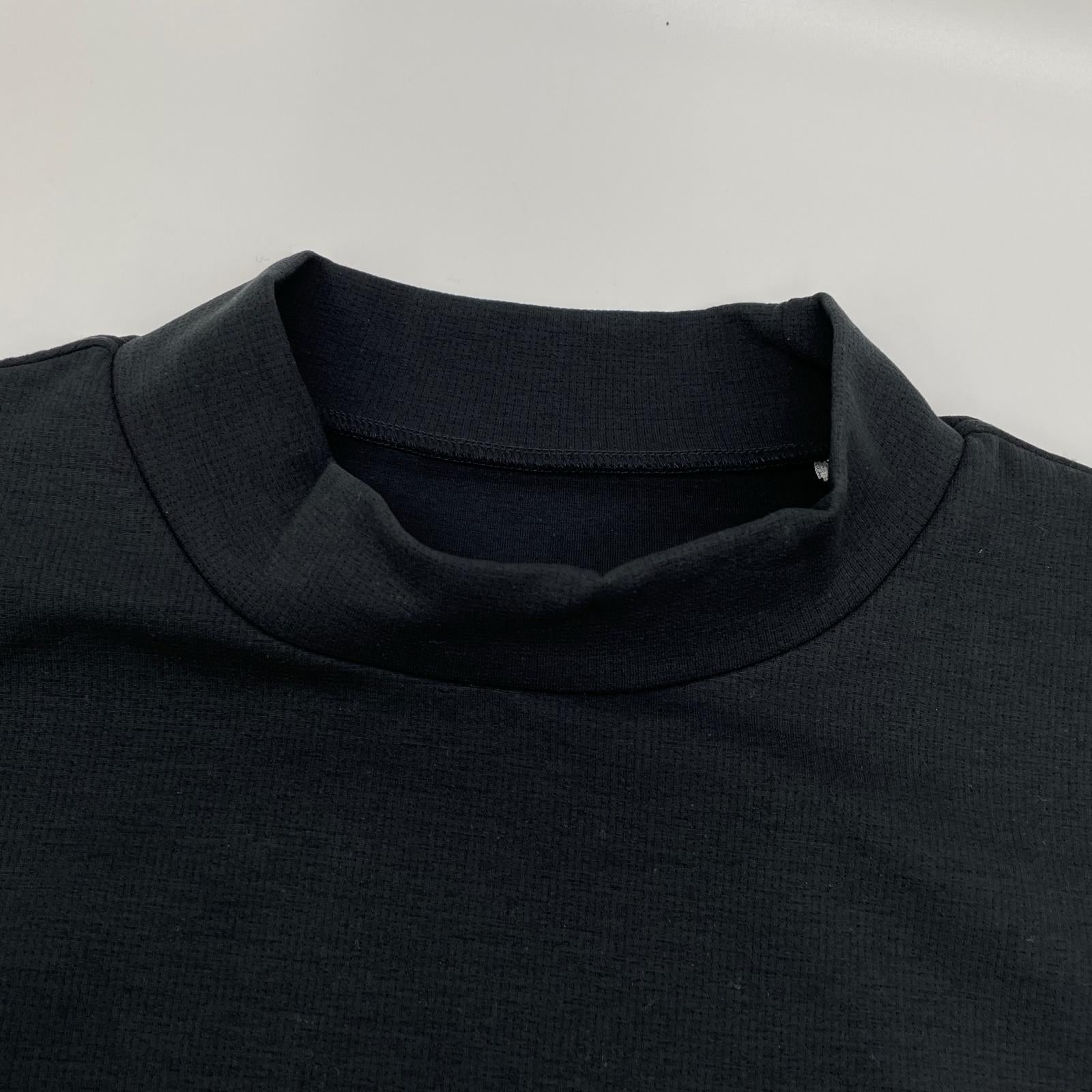 Travis Mathew トラヴィスマシュー ブラック RELAX MOCK バックプリント ロングスリーブモックネックシャツ トップス