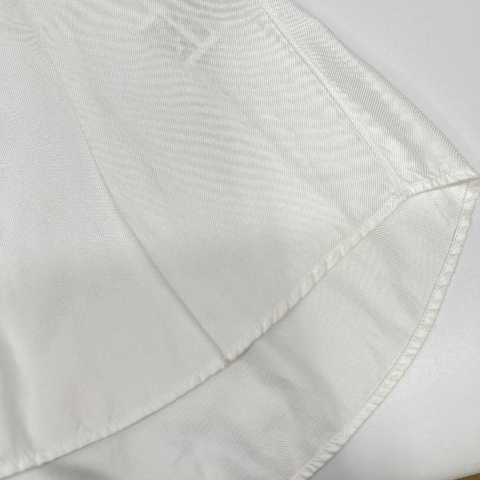 HERMES エルメス ルメール期 ホワイト コットン レギュラーカラー ロングスリーブ シェルボタンシャツ トップス
