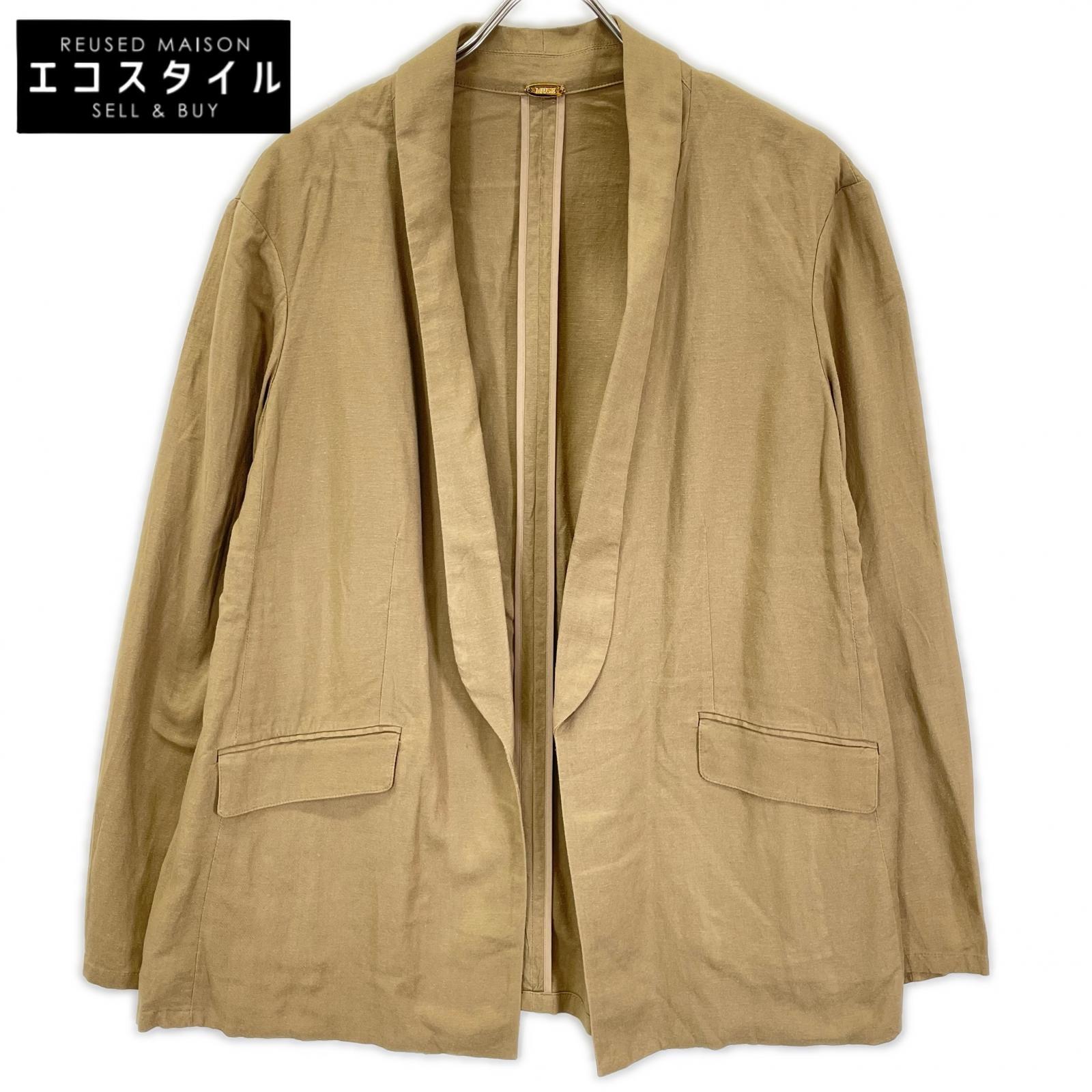Deuxieme Classe ドゥーズィエムクラス 24SS ブラウン リネン混 Glowlino URBAN テーラードジャケット ジャケット