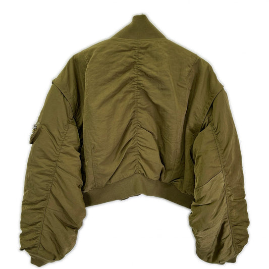SEA ROOM LYNN Sea Room Lynn khaki 2-pocket short MA-1 detachable-sleeve padded MA-1 jacket